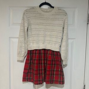 J. Crew Girls' Mixy Sweater-Dress in Good Tidings Plaid Size 10